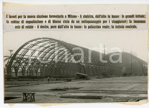 1929 milano cantiere stazione - milano,